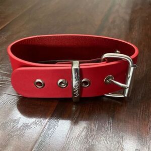 iGirl Red Oversized Buckle Choker Necklace Sold‎ Out Online